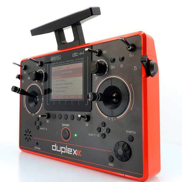 Vysielač JETI DUPLEX DC-14 II – červený (Rev.2) Vysielač JETI DUPLEX DC-14 II – červený (Rev.2)