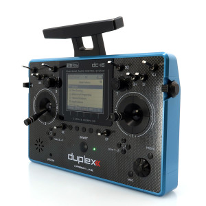 Vysielač JETI DUPLEX DC-16 II Carbon Line – modrý lakovaný Vysielač JETI DUPLEX DC-16 II Carbon Line – modrý lakovaný