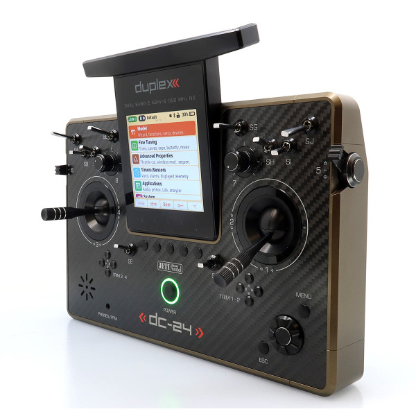 Vysielač JETI DUPLEX DC-24II Carbon Line – bronz elox (Rev.2)