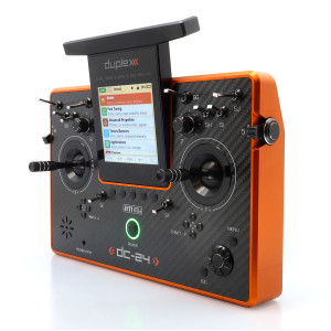 Vysielač JETI DUPLEX DC-24II Carbon Line – oranžový elox (Rev.2) Vysielač JETI DUPLEX DC-24II Carbon Line – oranžový elox (Rev.2)