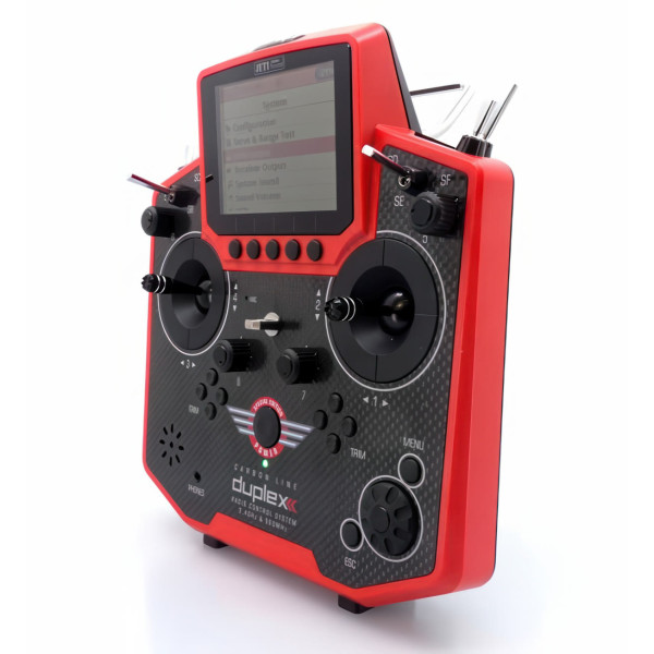 Vysielač JETI DUPLEX DS-12 Carbon – červený (Special Edition 23) Vysielač JETI DUPLEX DS-12 Carbon – červený (Special Edition 23)