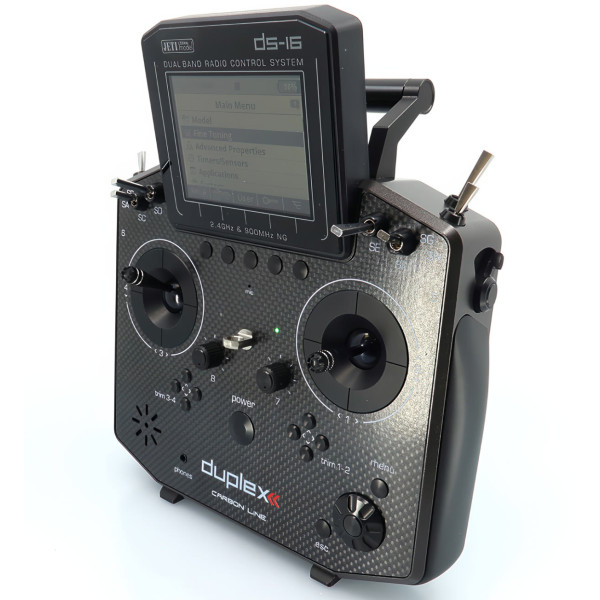 Vysielač JETI DUPLEX DS-16 II Carbon Line – čierny lakovaný Vysielač JETI DUPLEX DS-16 II Carbon Line – čierny lakovaný